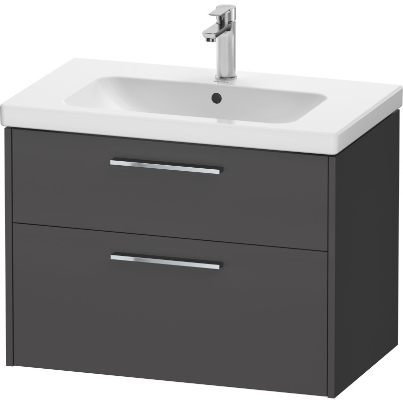 Duravit D-Code møbelpakke, 80x48 cm, mat sort