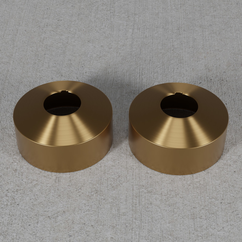 Scandtap rosetter, Ø33 mm, 2 stk, børstet messing