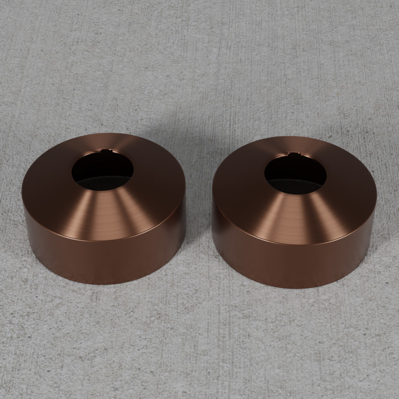 Scandtap rosetter, Ø33 mm, 2 stk, børstet kobber