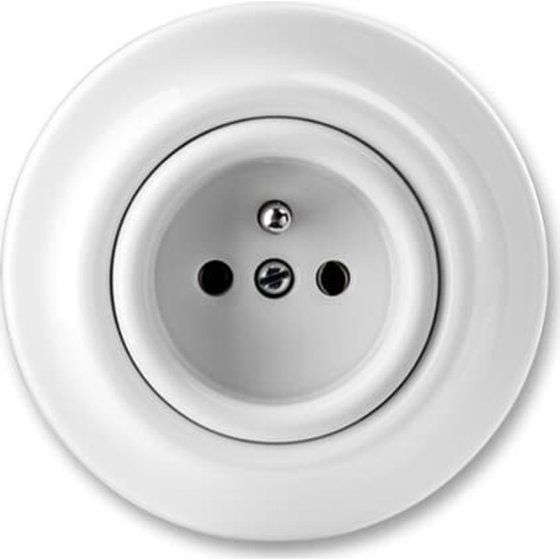 ABB Decento pinjord stikkontakt, hvid