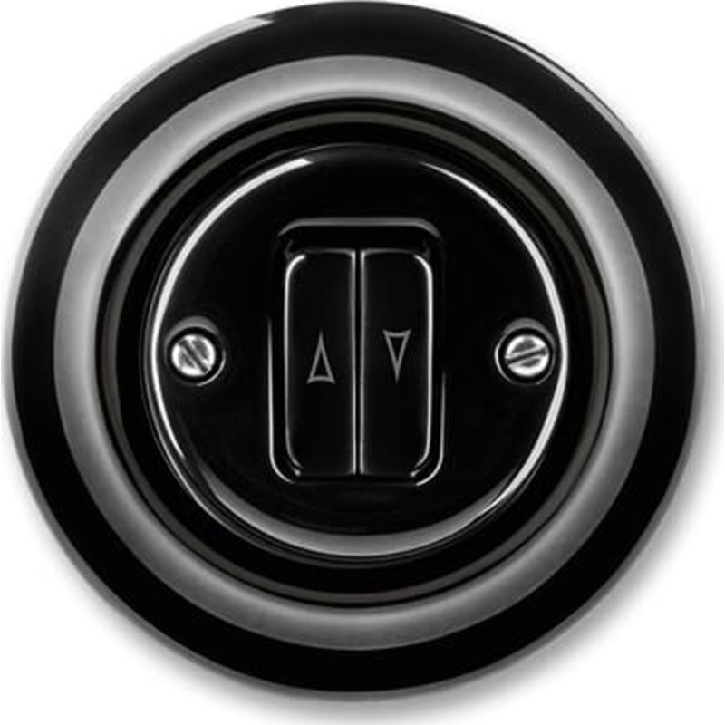 ABB Decento dobbelt trykkontakt, sort