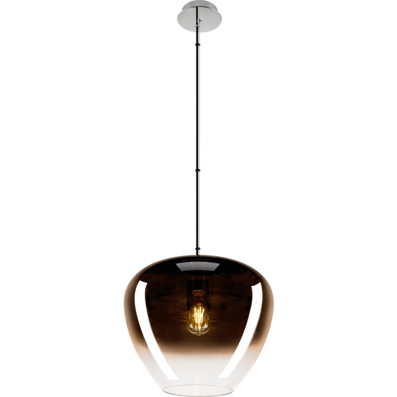 SLV Pantilo Convex pendellampa, krom/koppar, &Oslash;40 cm