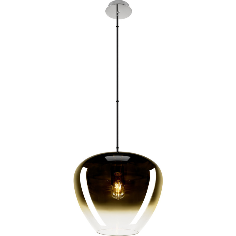 SLV Pantilo Convex pendellampa, krom/guld, &Oslash;40 cm