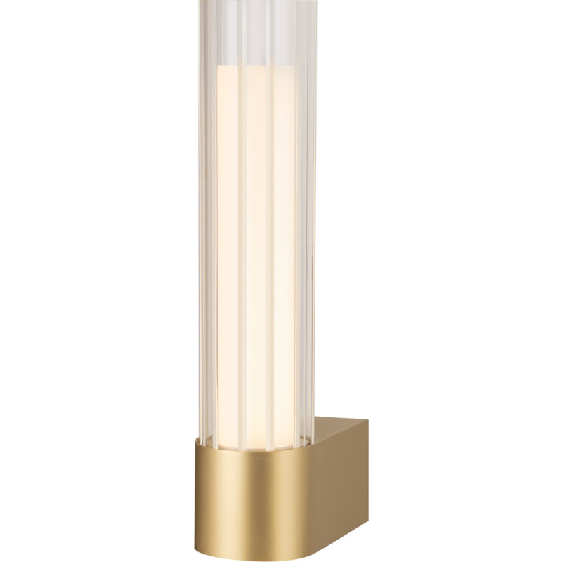 Lygant enkelt LED-væglampe, messingfarvet, IP44, aluminium - SLV Lygant single - Badeværelse - Moderne - Med én lyskilde