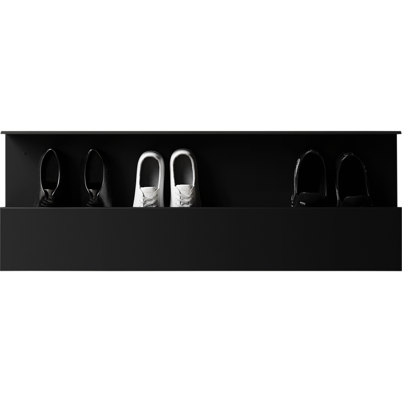Nichba Shoe Box skohylla, 100 cm, svart