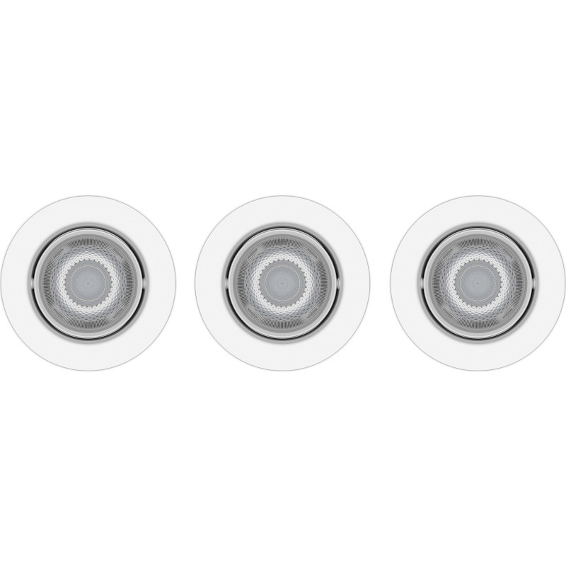 Philips myLiving Impala downlight, vit, 3-pack