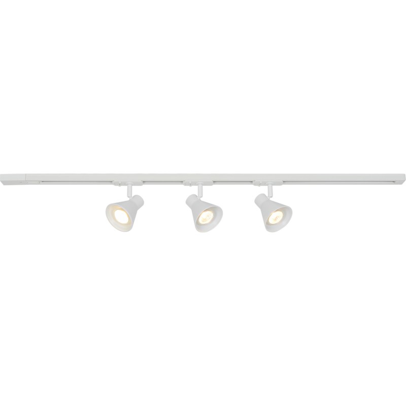 Nordlux Eik Link 3 skinnespots + strømskinne, 1 meter, hvid