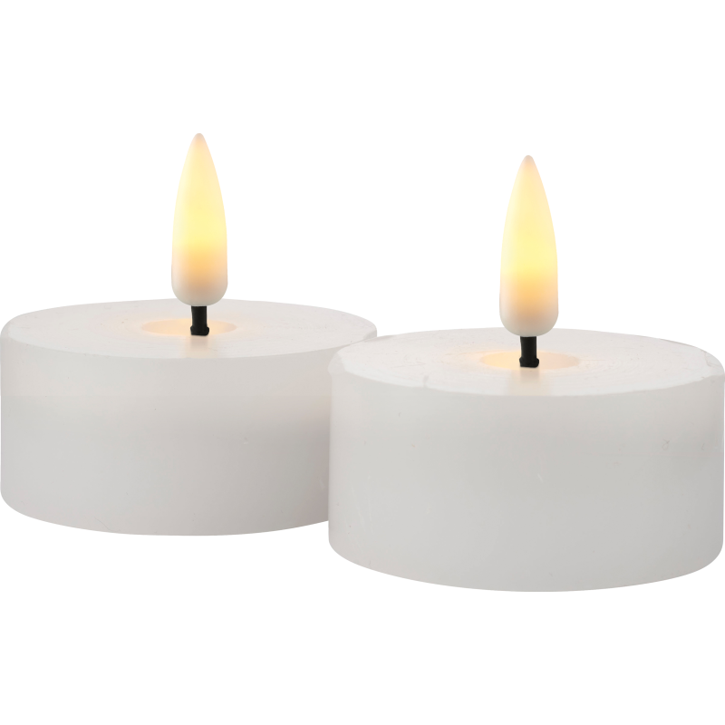 Sirius Sille LED fyrfadslys, batteri, hvid