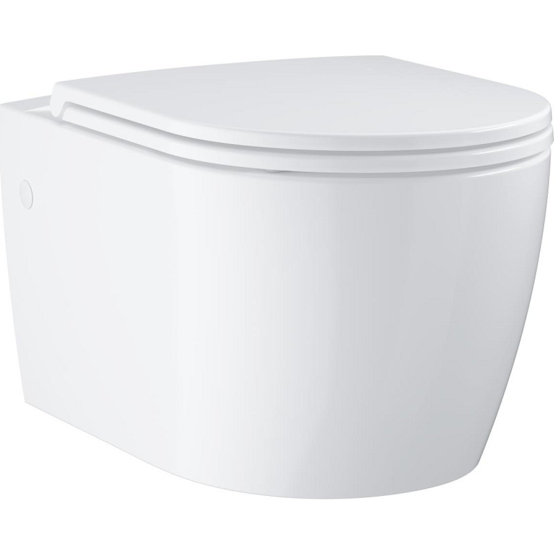 Grohe Start Round Ceramic v&auml;ggh&auml;ngd toalett, utan spolkant, vit