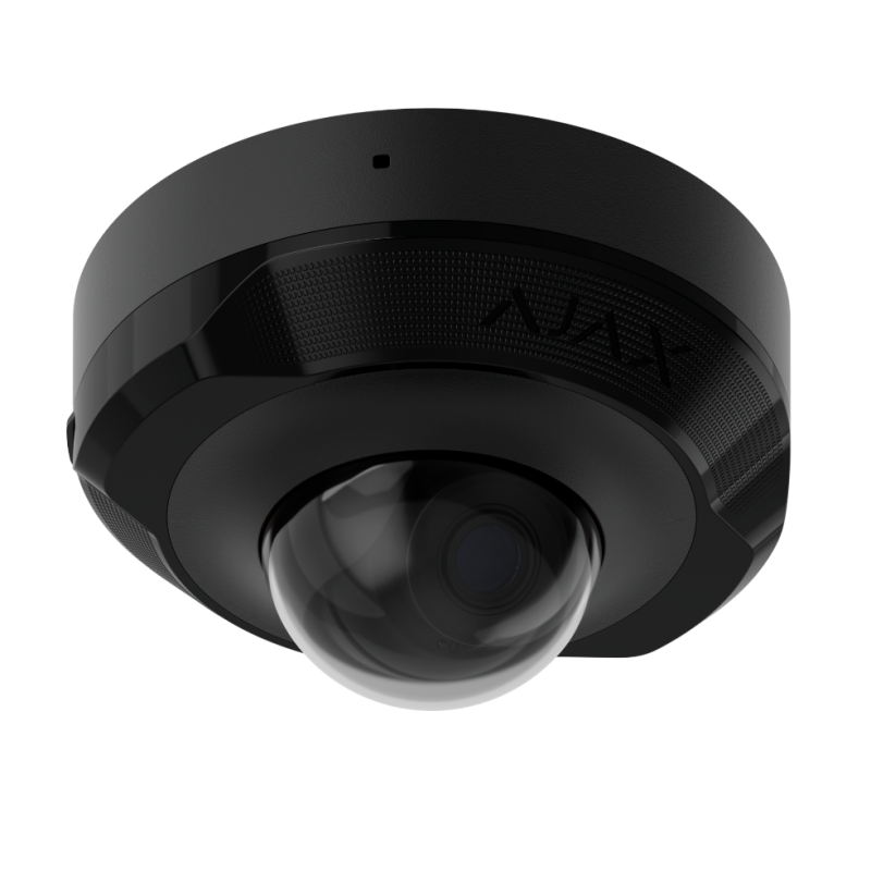 Ajax Baseline DomeCam Mini - Netværksovervågningskamera - kuppel - indendørs, udendørs - dustproof / water resistant / impact resistant / tamper resistant - farve (Dag/nat) - 8 MP - 3840 x 2160 - 4K - fast brændvidde - audio - LAN 10/100 - H.264, H.265 - DC 12 V / PoE