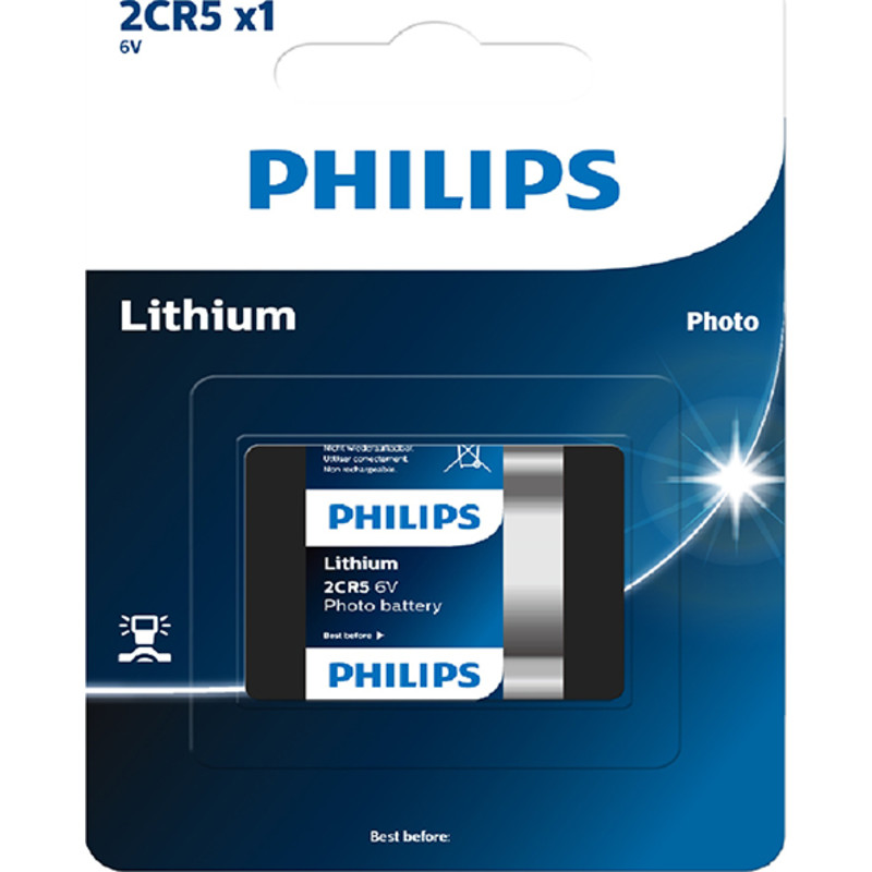 PHILIPS Lithium batteri, 2CR5, 1 stk.