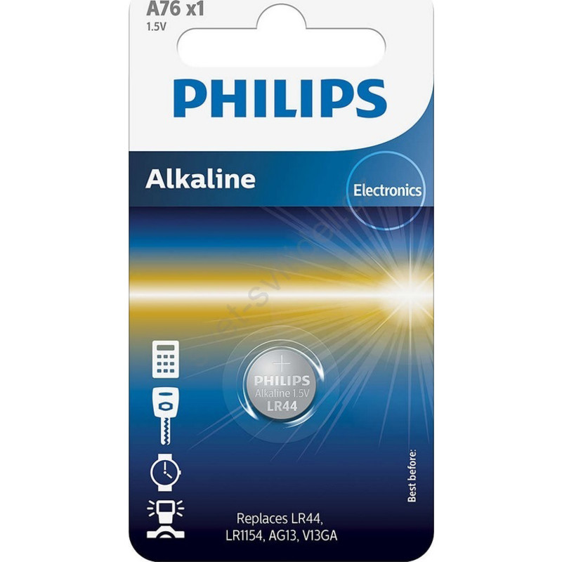 10 stk Philips Alkaline Minicelle A76 batteri