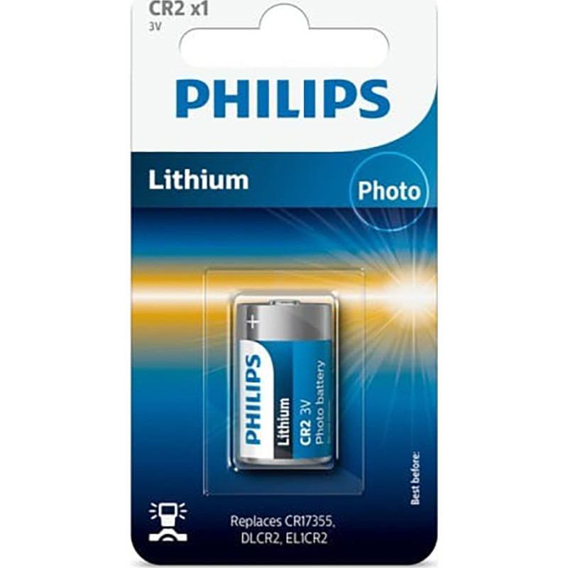 10 stk Philips Lithium CR2 batteri