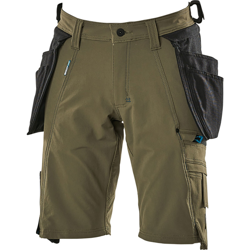 Mascot Advanced Shorts, aftagelige hængelommer, Stretch, mosgrøn 17149-311 - C42 | Bukser | Baglomme | DISCOUNT