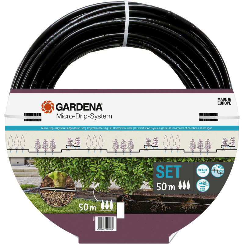 Gardena micro-drip hæk-/busksæt, 50 m