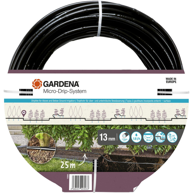 Gardena Drypslange 1,6 l/t til vanding over og under jord (25 m) - 13503-20