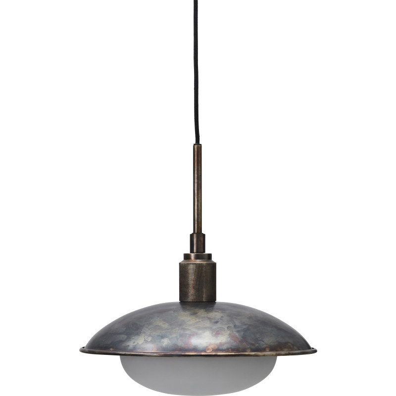 Pendellampe House Doctor Boston antik brun Ø32 x H7 cm jern/glas med diffuser og 3 m ledning