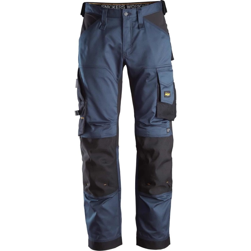 Snickers 6351 arbetsbyxor med stretch, marinblå/svart, st 154