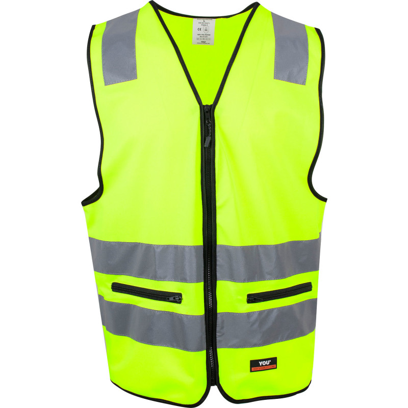 YOU Holmsund refleksvest, hi-vis gul, str. S