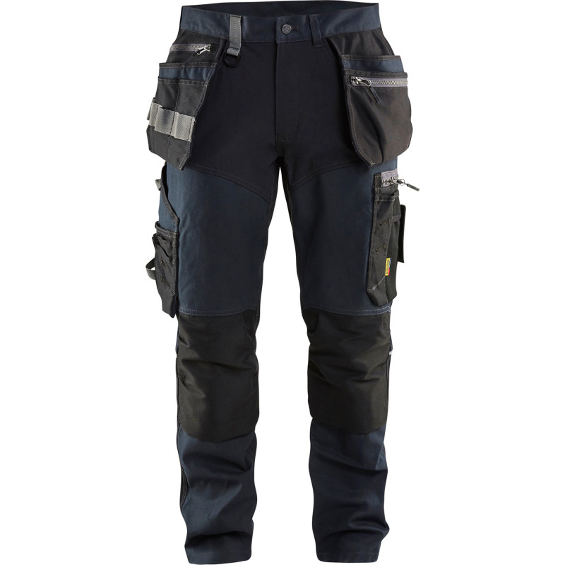 Blåkläder Workwear 1599 arbetsbyxor med 4-vägs stretch, marinblå/svart, stl C148