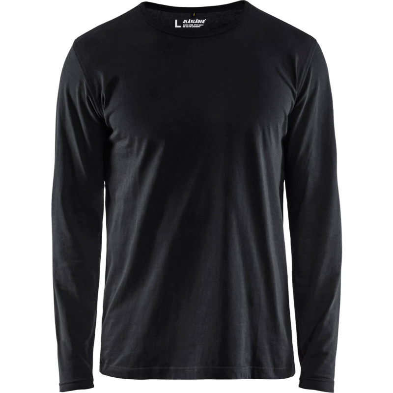 Blåkläder Workwear 35001 langærmet t-shirt, sort, str. XS