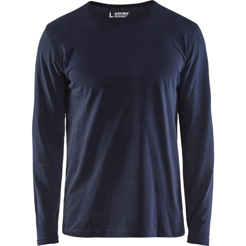 Blåkläder Workwear 35001 långärmad t-shirt, mörk marinblå, stl M