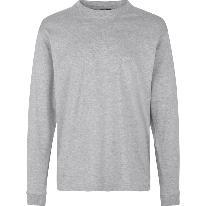 ID Pro Wear t-shirt langærmet, gråmeleret, str. M