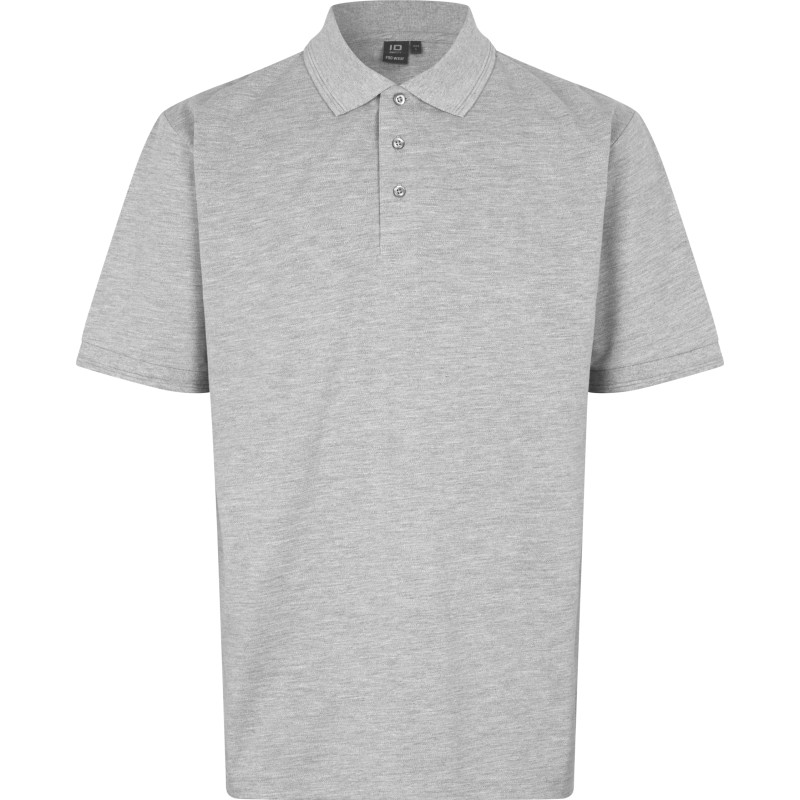 ID Pro Wear poloshirt uden lomme, grå melange