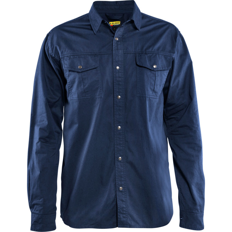 Blåkläder Workwear 3297 Twill skjorte, marineblå, str. S