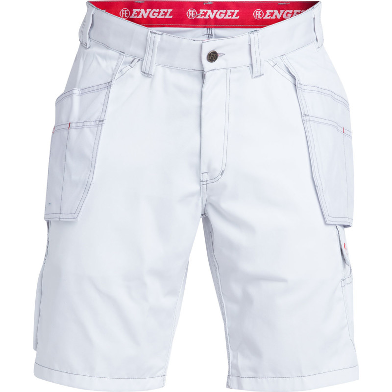 FE Engel Combat arbetsshorts med hängfickor, vit, st 116