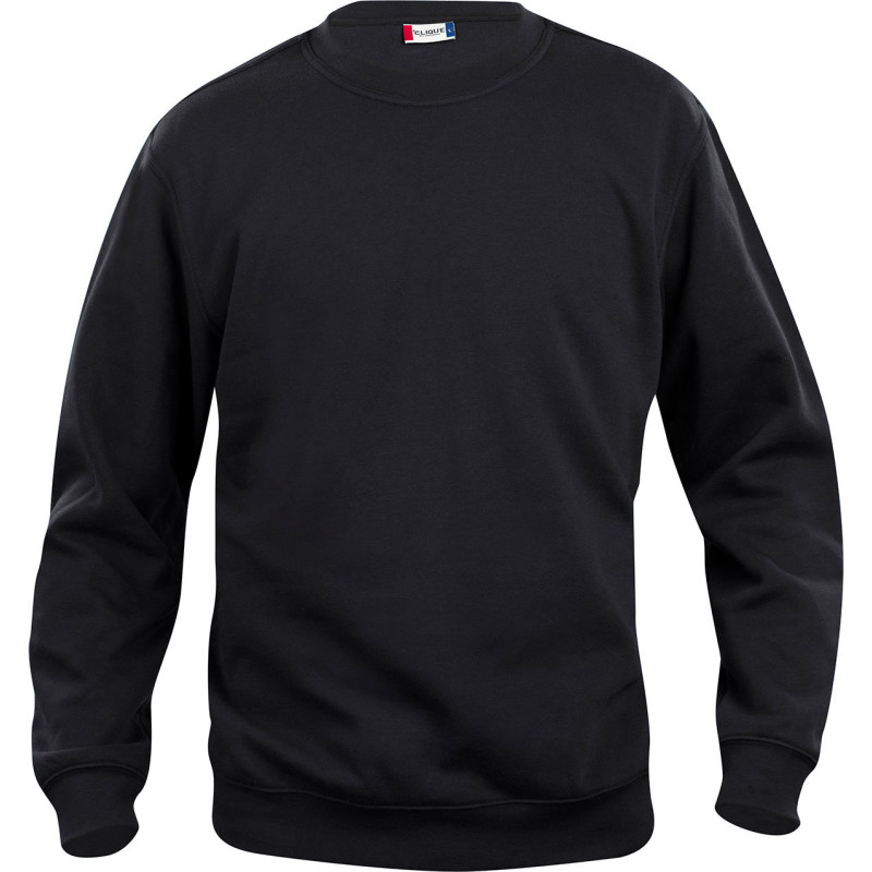 Clique Basic Roundneck collegetröja, svart, st 4XL