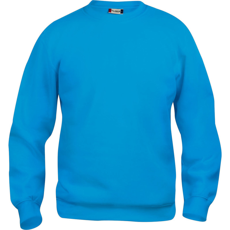 Clique Basic Roundneck collegetröja, turkos, st