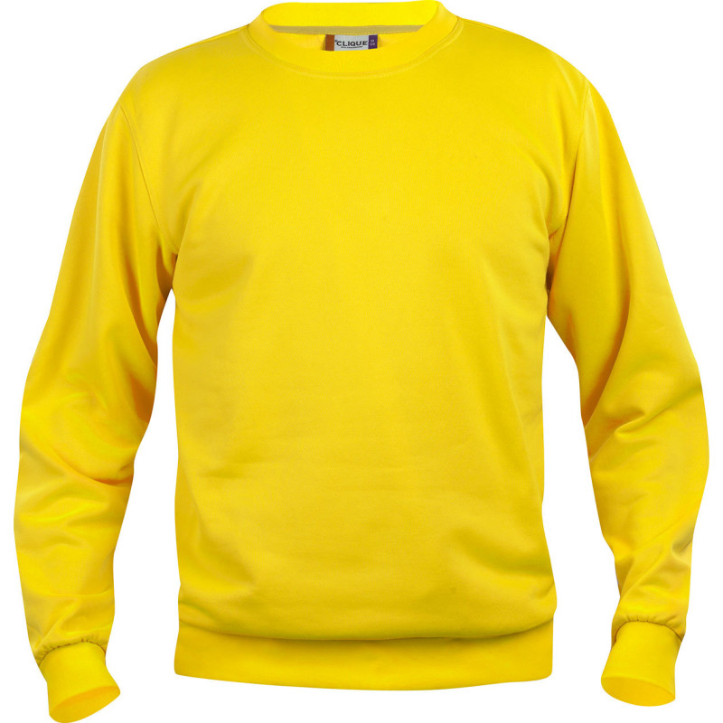 Clique Basic Roundneck collegetröja, gul, st
