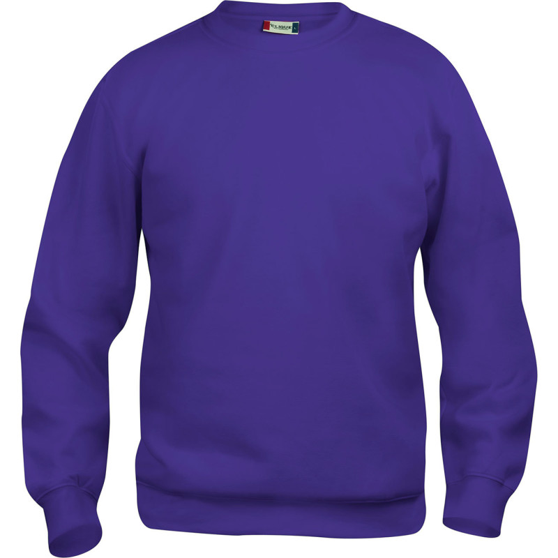 Clique Basic Roundneck collegetröja, lila, st L