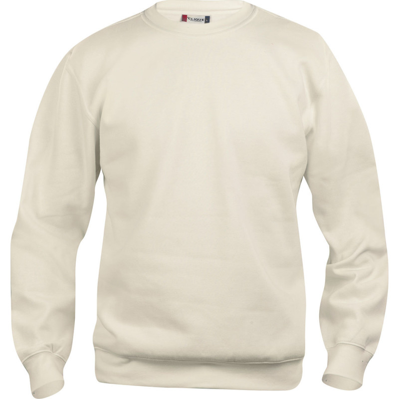 Clique Basic Roundneck collegetröja, ljus khaki, st