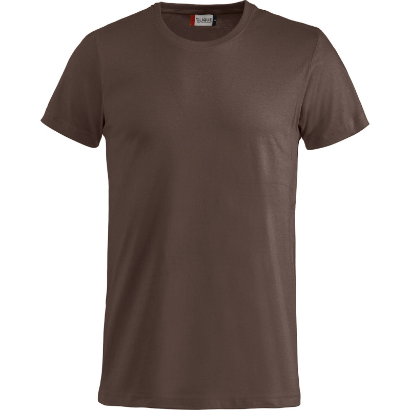 Clique Basic t-shirt, mørkebrun, str. S