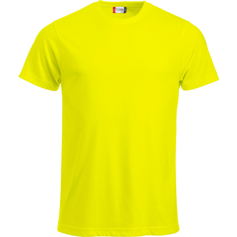 Clique New Classic t-shirt, hi-vis gul, str. XS