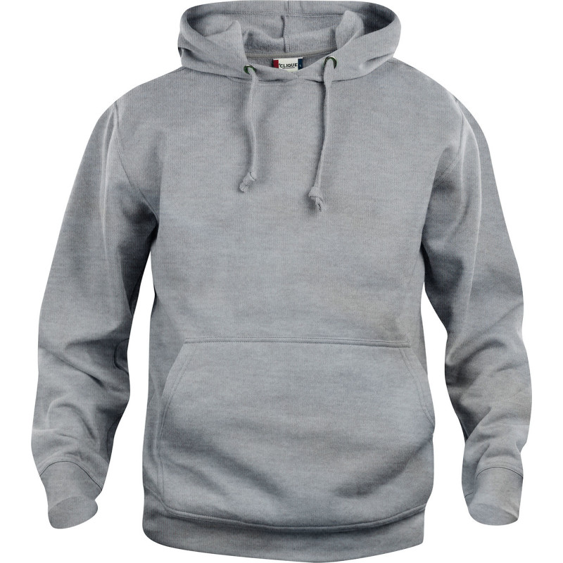 Clique Basic hoodie, gråmeleret, str. 5XL