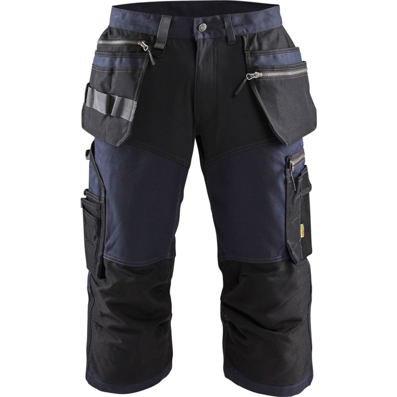 Blåkläder Workwear 1597 håndværker knickers med 2-vejs stretch, marineblå/sort, str. D120