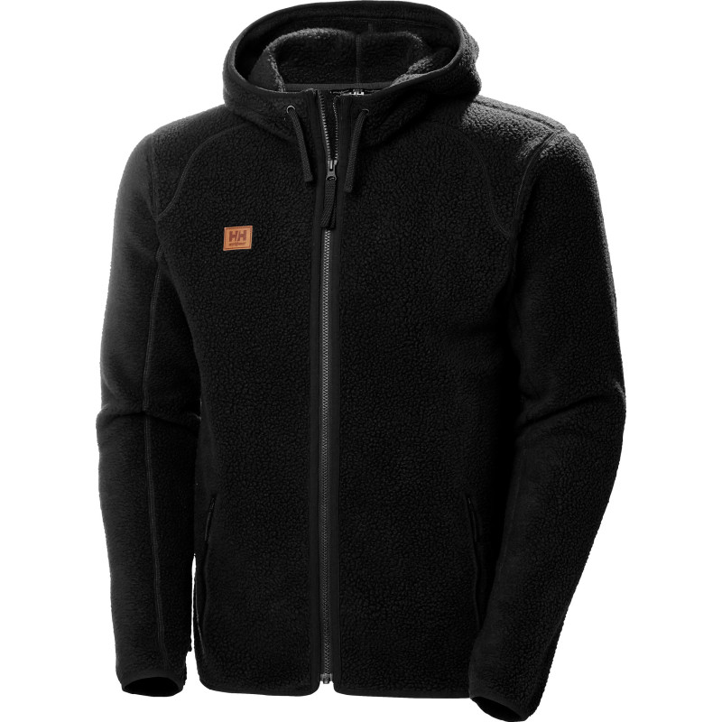 Helly Hansen Heritage jacka i fiberpäls med huva, svart, st 4XL