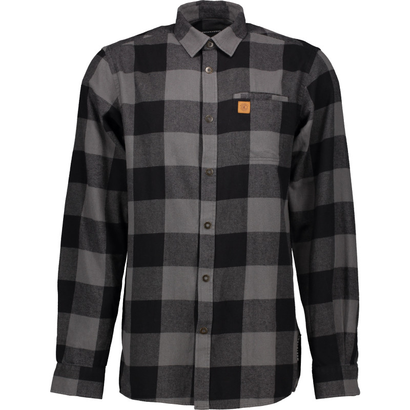 Westborn flanellskjorta, mörkgrå/svart, st 2XL