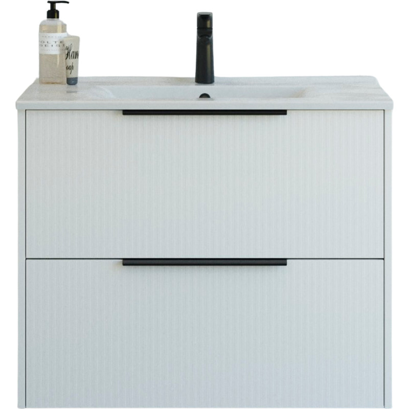 Dansani Mido+ Classic møbelpakke, 81x44 cm, stribet mat hvid