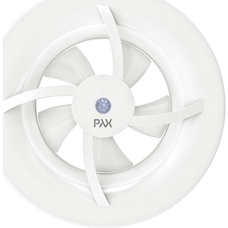 Pax Brisa badrumsfläkt, fuktstyrning, timer, Ø100 mm, vit