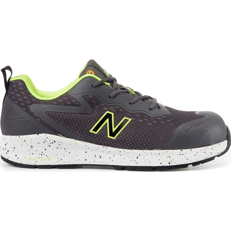 New Balance Logic sikkerhedssko, S1P, grå/grøn, str. 47,5