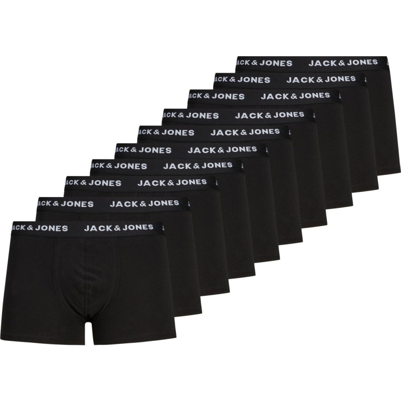Jack & Jones Solid boxershorts 10-pak, sort, str. XL