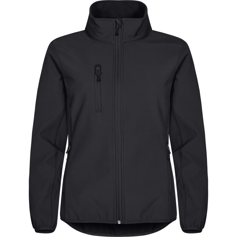 Clique Classic softshell jakke dame, sort, str. M