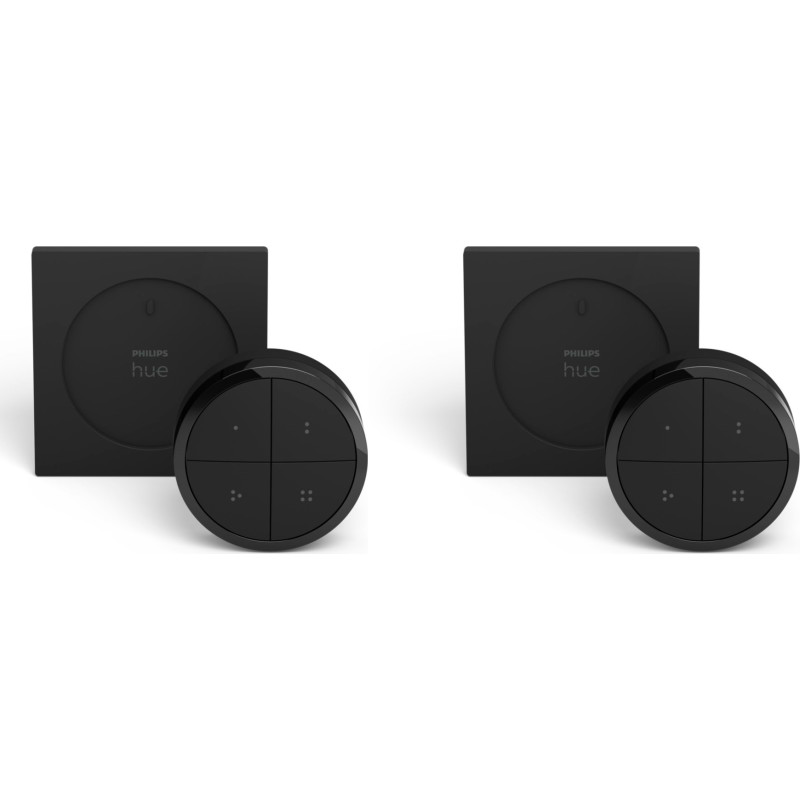 Philips Hue Tap Dial väggströmbrytare, svart, 2-pack