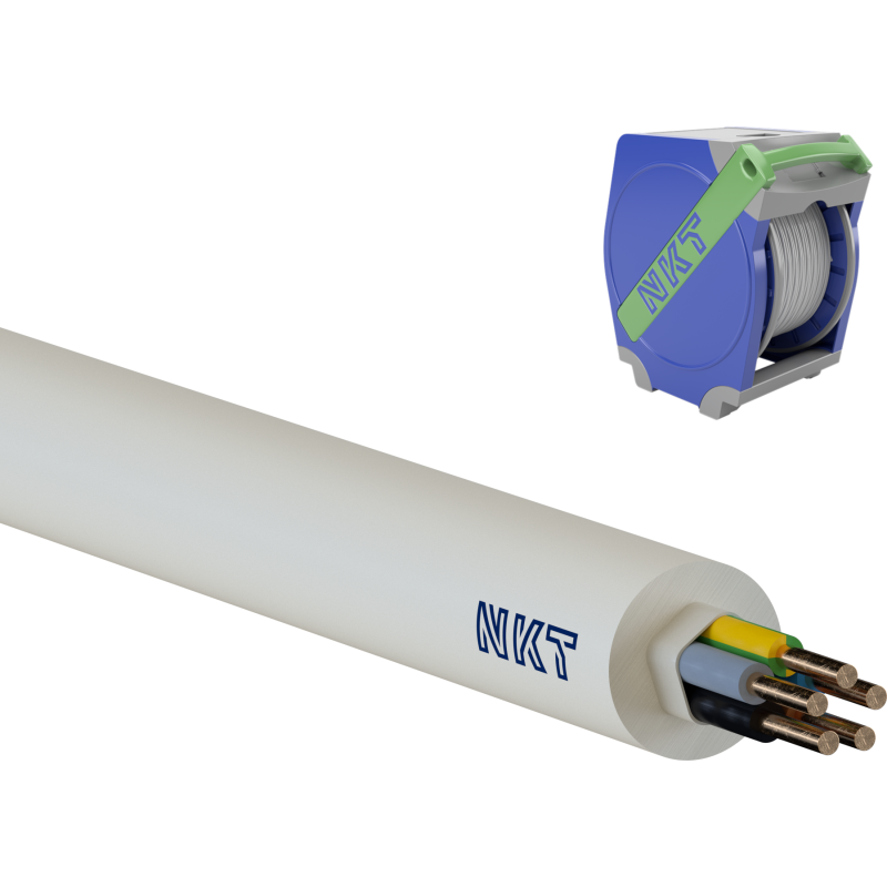 400 meter NKT Noiklx installationskabel, 5G2,5 mm², 400 meter