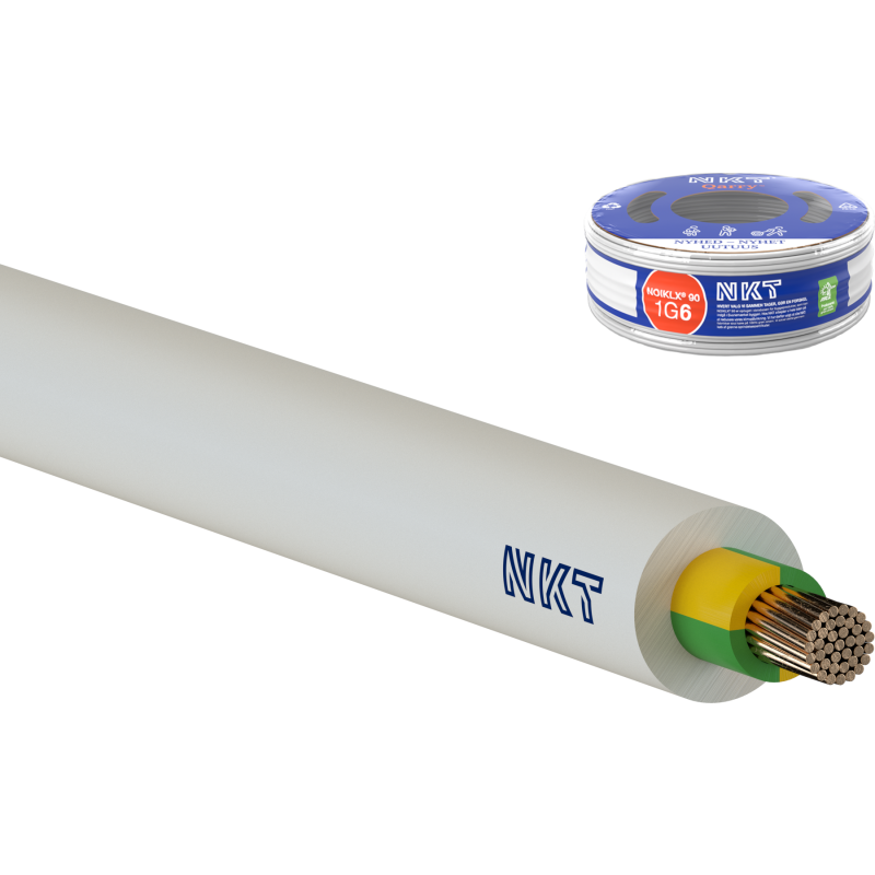 50 meter NKT Noiklx installationskabel, 1G6 mm², 50 meter
