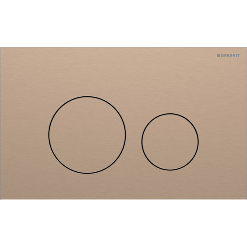 Geberit Sigma 40 Round spolplatta, borstad rödguld